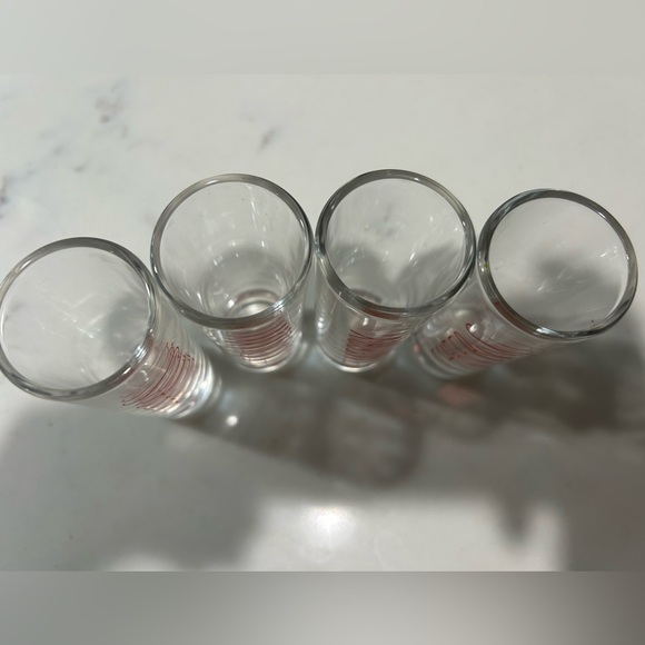 Rae Dunn set of 4 christmas double tall shot glasses - Picture 2 of 3